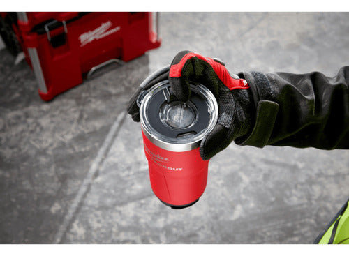 copo térmico vermelho 590ml (20oz) packout milwaukee