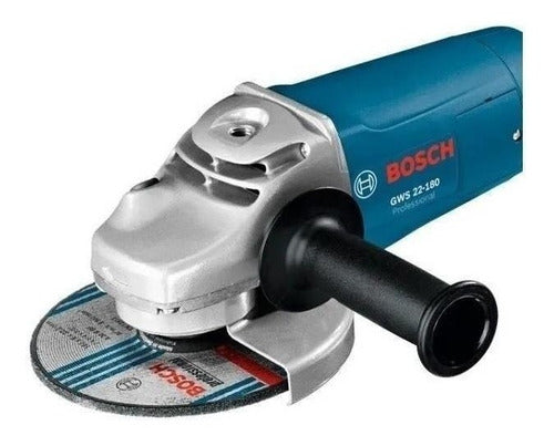 Esmerilhadeira Angular Bosch Professional Gws 2200-180 H Azul 2200 W 220 V + Acessório