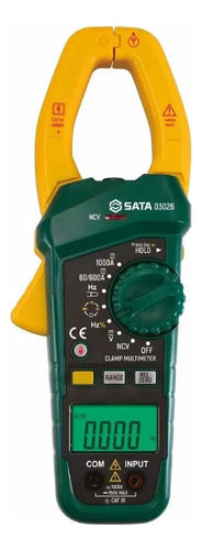 alicate amperimetro digital 1000a sata st03026