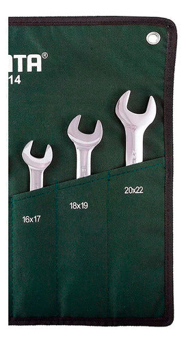 kit jogo de chaves sata fixa boca 8 peças 6 a 22 mm