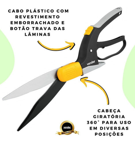 Tesoura De Jardim Grande Giratório Leve E De Fácil Manuseio