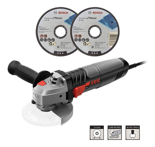 Esmerilhadeira Skil Metal 9004av 830w 115mm Preto + Acessori