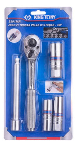 Jogo P/ Trocar Velas C/ 5 Pçs Encaixe 3/8'' 3501mr King Tony