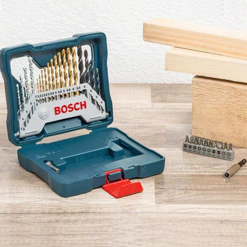 Kit Jogo Ferramentas Brocas Bits X-line Titânio 30 Pçs Bosch