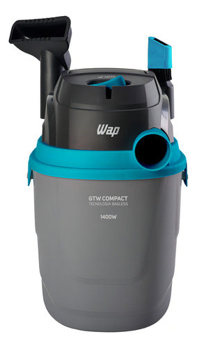 Aspirador De Pó E Líquido Portátil Wap Gtw Compact 1400w - Cinza/Azul/Preto - 220V