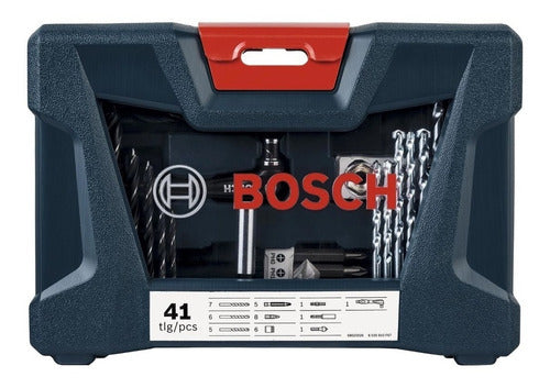 Maleta De Ferramentas Bosch V-line Com 41 Unidades Cor Azul