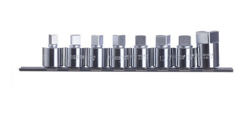 jg de soquete quadrado p/ bujão de óleo c/8 pç 1/2 king tony