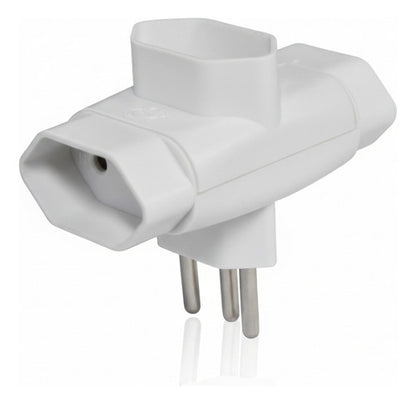 Adaptador De Tomada Flach 3 Tomadas 3 Pinos 10a Bivolt 127/220v