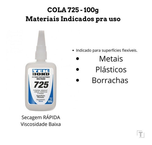 Cola Instantânea Adesiva Multiuso Tek Bond 725 100g