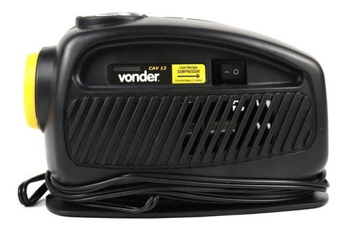 compressor de ar automotivo 90w 150 libras cav12 vonder preto