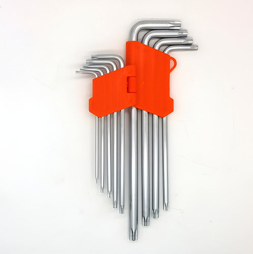 Jogo De Chaves Torx Com Cabo Longa Furo Automotiva Tork Guia