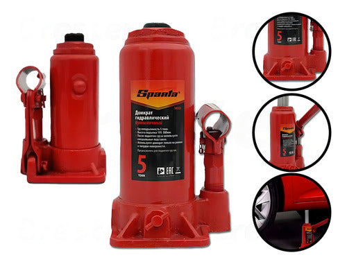 Mini Macaco Hidraulico Sparta Garrafa 5 Toneladas Vermelho