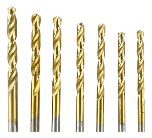 Jogo De Brocas Titânio 1mm Ao 10mm Aço Rápido 19 Peças Vip