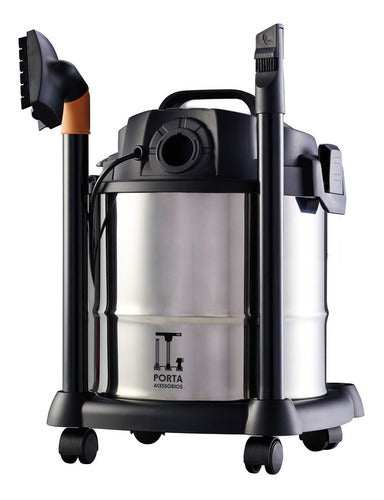 Aspirador De Pó E Água Wap Gtw Inox 12 1400w Bocal De Sopro - Aço inoxidável/Preto/Amarelo - 220V