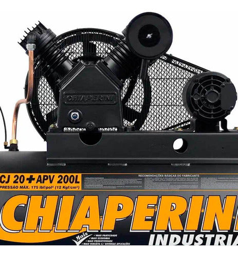compressor de ar 20 pés 200l 5hp mono. cj 20 apv chiaperini