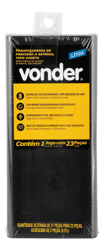 Parafusadeira De Precisão A Bateria 3,7 V Tipo Caneta Vonder Preto 50 Hz/60 Hz