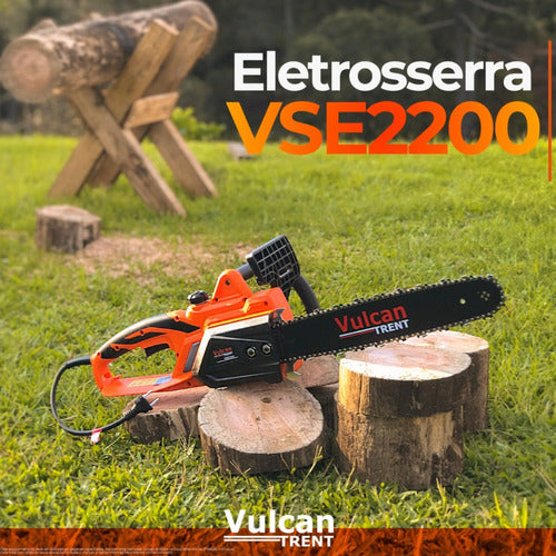 eletrosserra 2200w 127v sabre 12 corrente 3/8 x 1,3mm vulcan
