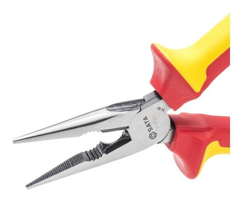 Alicate Bico Meia Cana Longo Isolado 6 1000v Vde Sata