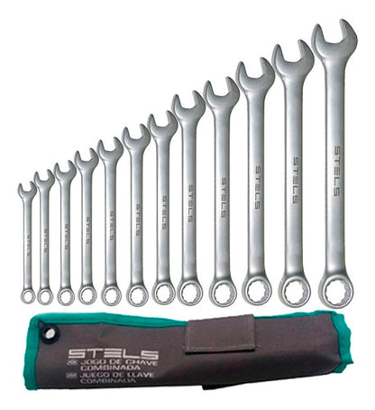 Jogo De Chave Combinada 6 A 22mm C/12 Peças Stels - 1540555