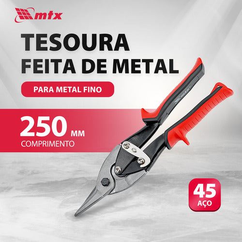 tesoura manual para cortar chapa corte reto 10pol. 250mm mtx
