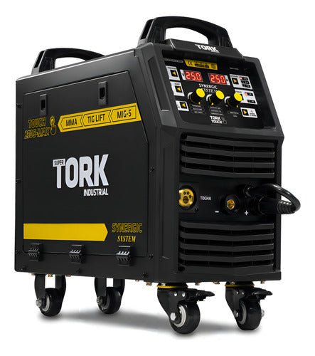 máquina de solda mig mma 250a super tork touch 250s-max 220v preto