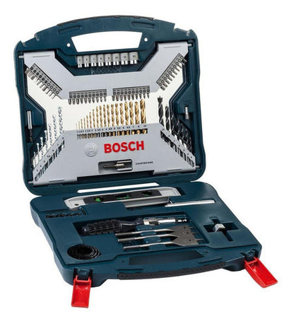 Kit De Pontas E Brocas Em Titânio Bosch X-line 100 Peças