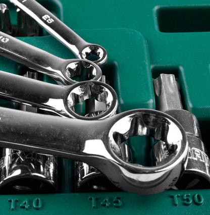 Jogo Soquete 3/8  Chaves E-torx 3/8  35 Peças St09010sj Sata