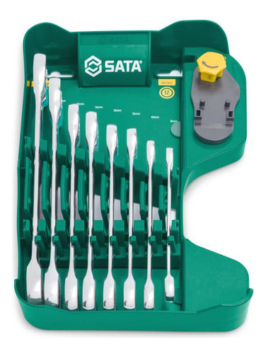 jogo chave combinada catraca  8-19mm 8 peças sata