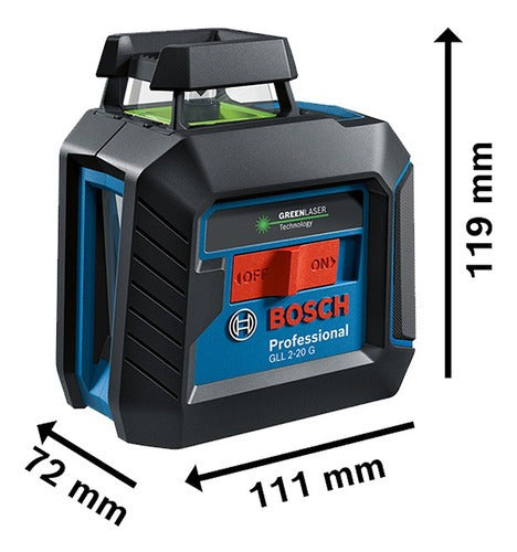 nivel a laser gll 2-20g + tripe + caixa bosch