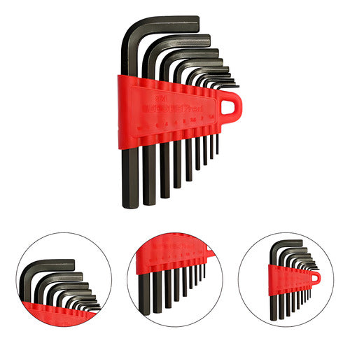 jogo chave hexagonal l allen 1,5 a 10 mm c/ 9pçs gedore red
