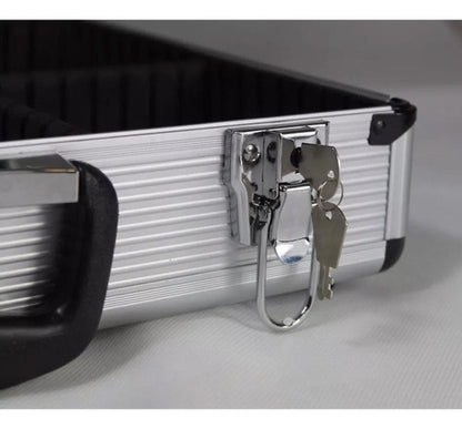 Fertak Maleta Padrão Aluminio Pequena Prata Com Divisórias