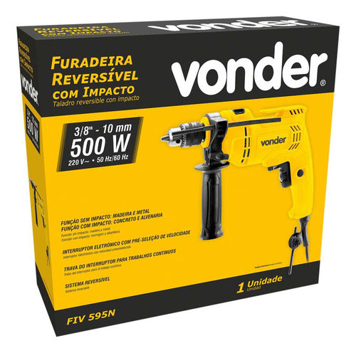 Furadeira Impacto 3/8' Fiv 595n 220 V Vonder