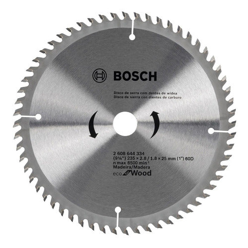 disco de serra circular eco bosch 235mm 60 dentes