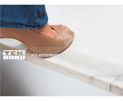 Fita Adesiva Antiderrapante Transparente 50mmx5m Tekbond