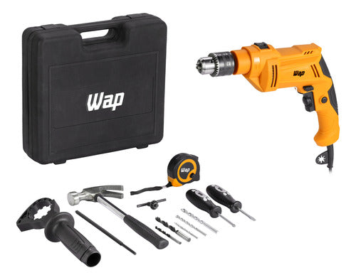 parafusadeira e furadeira de impacto wap wf 700k10 w2 220v amarelo 220v 60hz
