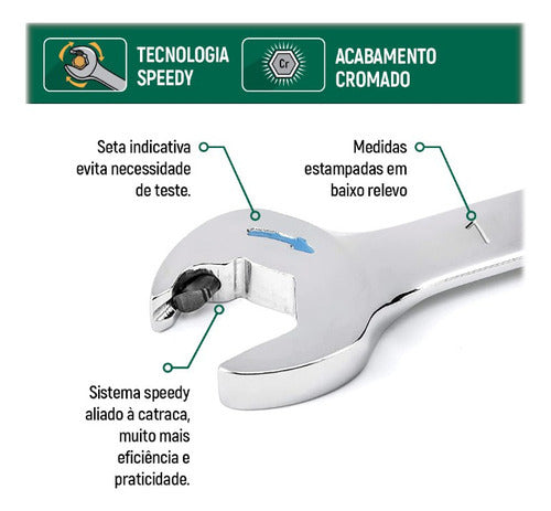 Chave Combinada Belzer/sata St43609 13mm Speedy Com Catraca