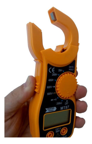 mini alicate amperímetro digital aviso sonoro fertak