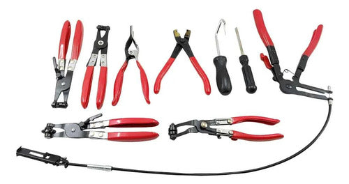Jogo De Alicates E Abraçadeiras Elastica Automotivo 900463 V