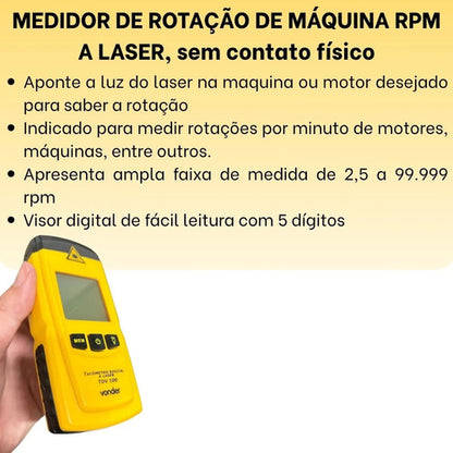 Tacômetro Digital Vonder A Laser Tvd100 Medidor De Rpm