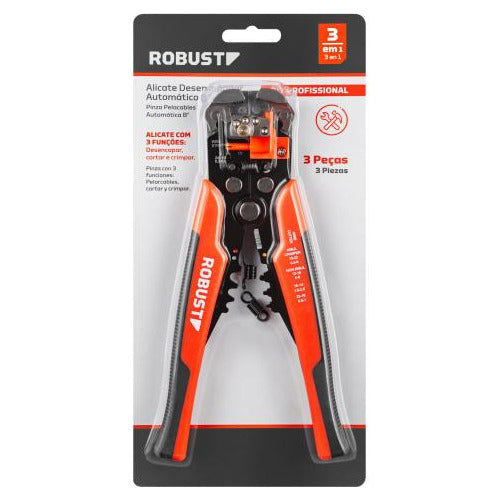 Alicate Desencapador E Crimpador Laranja 8' S28202200 Robust