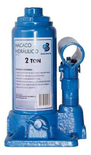 macaco hidráulico tipo garrafa 2 toneladas 2217 bremen