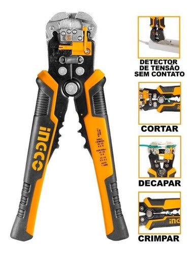 Alicate Eletricista Corta Decapa Crimpa Detecta Tensão 8.1/4