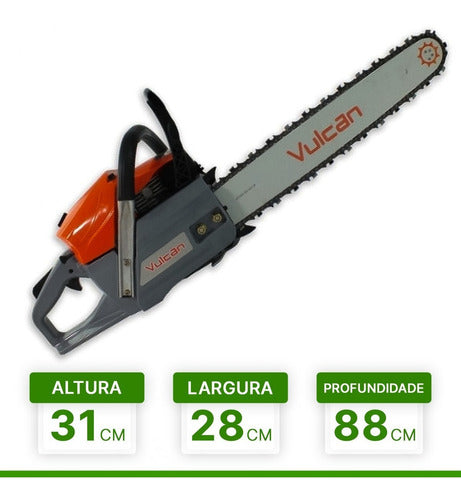 Motosserra A Gasolina Vulcan 62cc Vs620 4hp