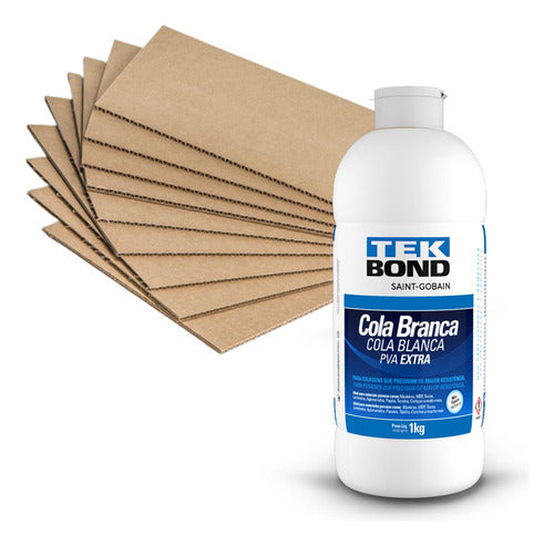 Cola Branca Pva Extra 1kg Artesanato Madeira Tekbond