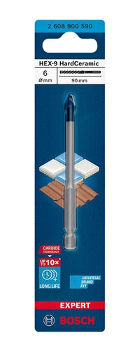 Broca Porcelanato Bosch Expert Hex 9 Hard Ceramic 6x90 Mm