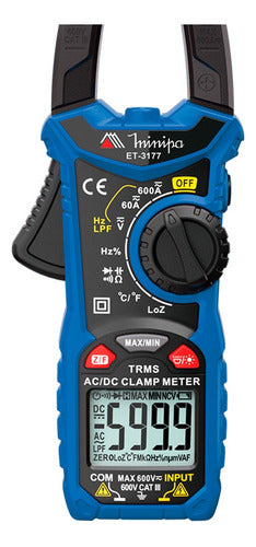 alicate amperímetro digital true rms et-3177 minipa