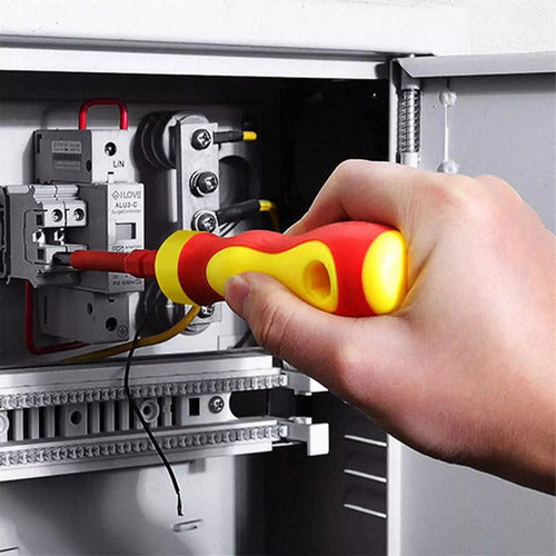 Jogo De Chaves Fenda Phillips Isolada Vde 7pç St09303 Sata