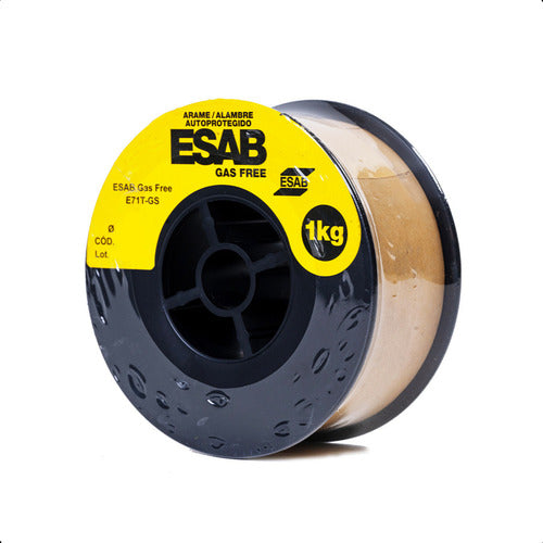 arame para solda mig uso sem gás 0,8mm 1kg - esab gas free