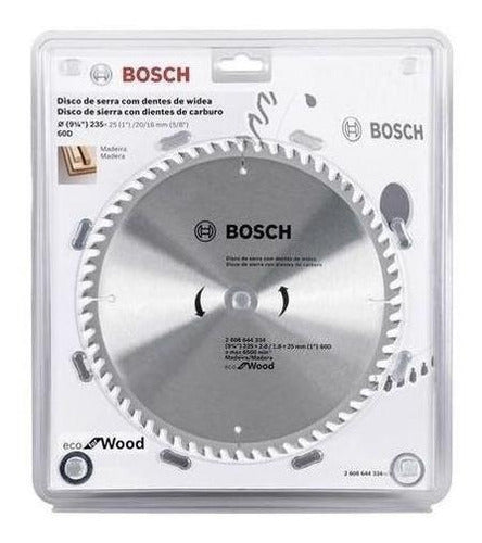 disco de serra circular eco bosch 235mm 60 dentes