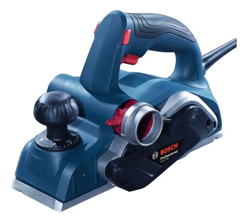 plaina bosch gho 700 700w 2 lâminas e coletor de pó azul 220v